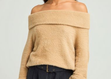 Πλεκτό teddy off shoulder - FUNKY BUDDHA - 