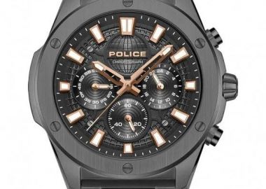 POLICE Moonstrike Chronograph - PEWGK0093103, Black case with Stainless Steel Bracelet - Police - 