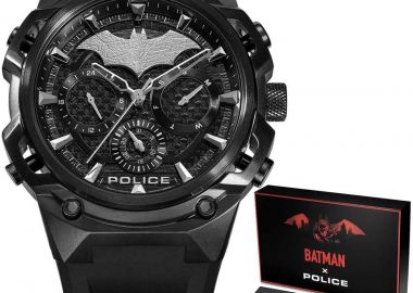 POLICE X BATMAN Crusader Gift Set Limited Edition - PEWGQ0089901, Black case with Black Rubber Strap - Police - 