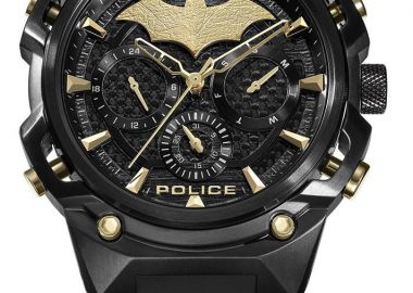 POLICE X BATMAN Crusader Gift Set Limited Edition - PEWGQ0089902, Black case with Black Rubber Strap - Police - 