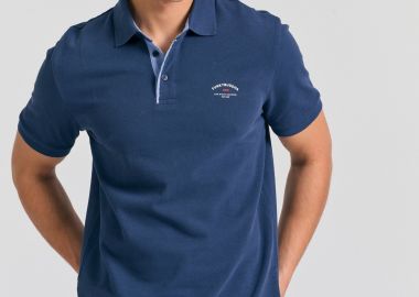 Πόλο μπλούζα με τυπωμένο artwork στο στήθος - FUNKY BUDDHA - 