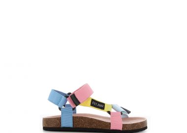 Πολύχρωμο παιδικό footbed πέδιλο - SJ - 