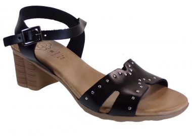 Porronet Shoes Γυναικεία Πέδιλα Δερμάτινα FI2626 Μαύρο - Porronet - 