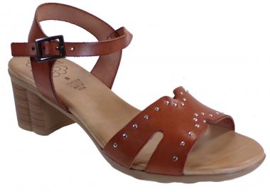Porronet Shoes Γυναικεία Πέδιλα Δερμάτινα FI2626 Ταμπά - Porronet - 