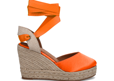 Πορτοκαλί lace up εσπαντρίγια - MIGATO - 