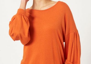 ΠΟΡΤΟΚΑΛΙ ΠΛΕΚΤΗ ΜΠΛΟΥΖΑ ΜΕ ΠΙΕΤΕΣ - Anna Raxevsky - 