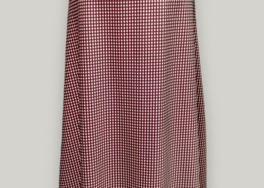 πουά σατέν φούστα Dorothy μπορντώ - PerfectDress.gr - 