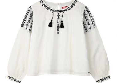 Πουκαμίσα για κορίτσι - Εκρού 16-225202-4 - energiers - 