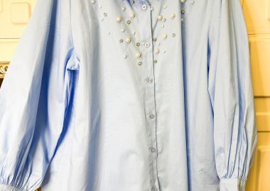 Πουκαμίσα Pearls And Strass Σιελ - Amelie's - 