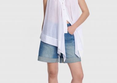 Πουκάμισο αμάνικο με ασυμμετρία - 5206634955272 -  - 