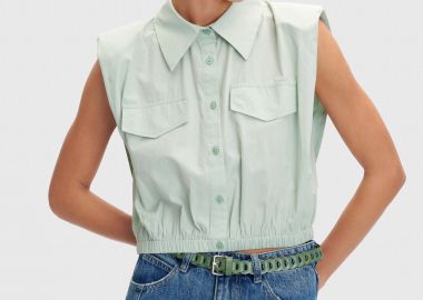 Πουκάμισο αμάνικο με βάτες και λάστιχο - 5206634908575 -  - 