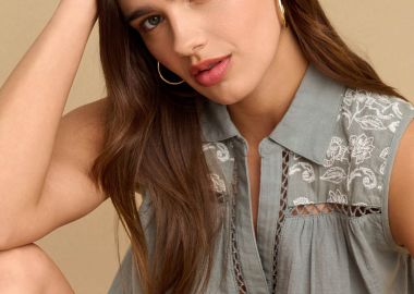 Πουκάμισο αμάνικο με κεντήματα - 5206634929822 -  - 