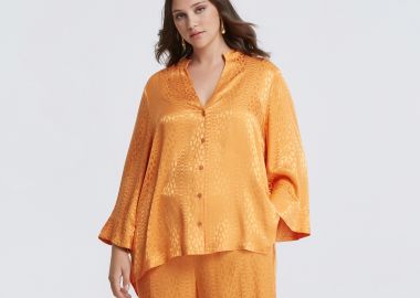 Πουκάμισο βισκόζη V με ανάγλυφη υφή - MAT FASHION - 