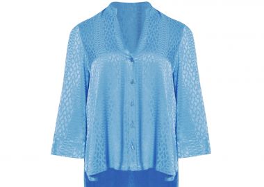 Πουκάμισο βισκόζη V με ανάγλυφη υφή - MAT FASHION - 