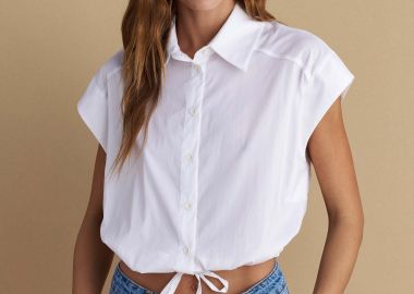 Πουκάμισο cropped με κορδόνια - 5206634949370 -  - 