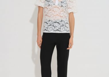 Πουκάμισο Δαντελένιο Με Ριγέ Γιακά DEJAVU -  - 