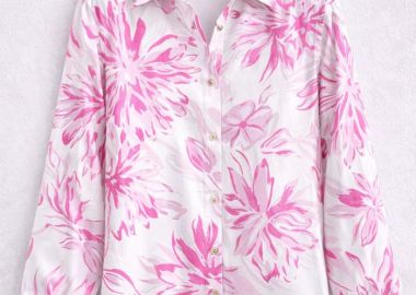 πουκάμισο floral Dalhia λευκό - PerfectDress.gr - 