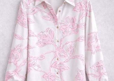 πουκάμισο floral Ruby λευκό - PerfectDress.gr - 