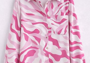 πουκάμισο floral Seventies λευκό - PerfectDress.gr - 