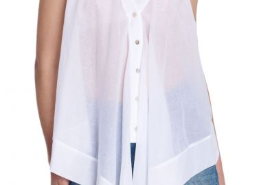 Πουκάμισο Κοντομάνικο Ale Αμάνικο Με Ασυμμετρία 8921180-WHITE Γυναικείο - Ale - 