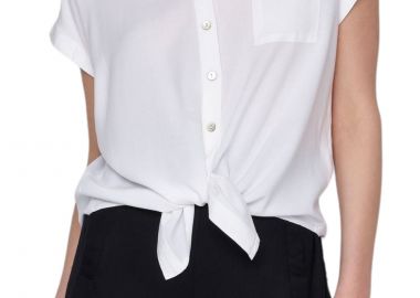 Πουκάμισο Κοντομάνικο Ale Μονόχρωμο Με Τσέπη 8907952J-WHITE Γυναικείο - Ale - 