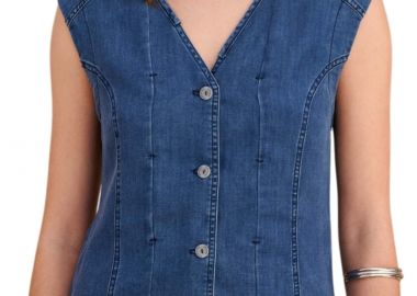 Πουκάμισο Κοντομάνικο Attrattivo Denim Αμάνικο 9923102-BLUE Γυναικείο - Attrattivo - 