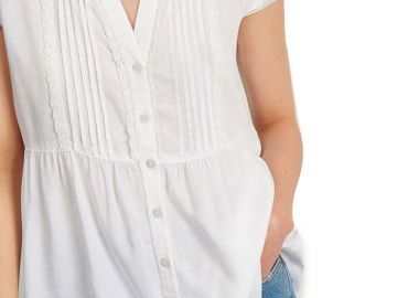 Πουκάμισο Κοντομάνικο Attrattivo Με Μao Γιακά 9912630-WHITE Γυναικείο - Attrattivo - 