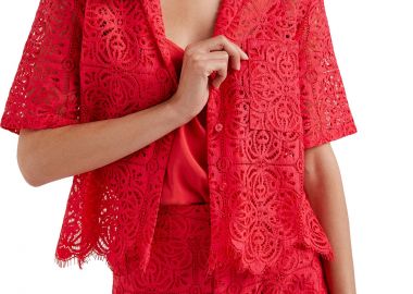 Πουκάμισο Κοντομάνικο Desigual Austin Δαντελένιο 22SWCW17-3145 Γυναικείο - Desigual - 