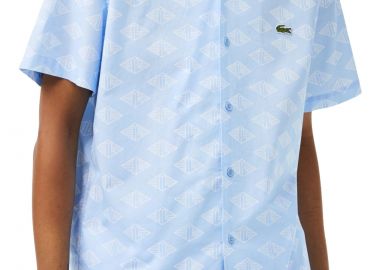 Πουκάμισο Κοντομάνικο Lacoste Monogram Print CH7882-FV2 Ανδρικό - Lacoste - 