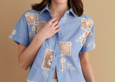 Πουκάμισο κοντομάνικο με κεντήματα - 5206634946850 -  - 