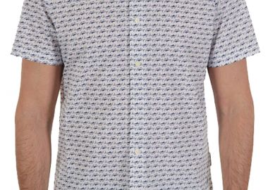 Πουκάμισο Κοντομάνικο Nautica Allover Print W25208-BRIGHT WHITE Ανδρικό - Nautica - 
