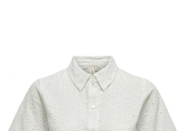 Πουκάμισο Κοντομάνικο Only Onlkala Alicia Short Emb Life Wvn 15319138-Cloud Dancer Γυναικείο - Only - 