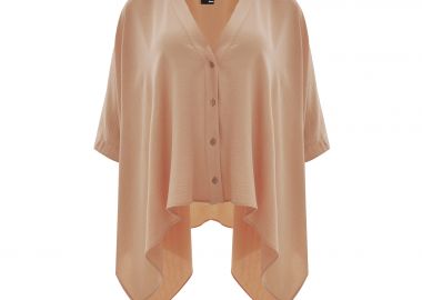 Πουκάμισο κρεπ airwashed με ασυμμετρία - MAT FASHION - 