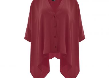 Πουκάμισο κρεπ airwashed με ασυμμετρία - MAT FASHION - 