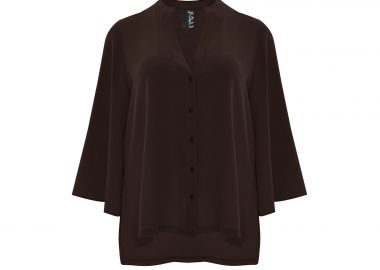 Πουκάμισο κρεπ airwashed με V-λαιμόκοψη - MAT FASHION - 