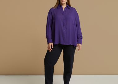 Πουκάμισο κρεπ με μακριά μανίκια - MAT FASHION - 