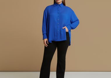 Πουκάμισο κρεπ με μακριά μανίκια - MAT FASHION - 