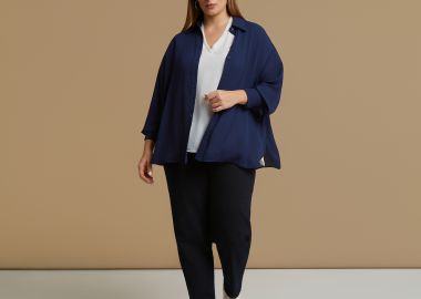 Πουκάμισο κρεπ με μακριά μανίκια - MAT FASHION - 