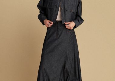 Πουκάμισο κροπ τύπου denim - 5206179030175 -  - 