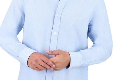 Πουκάμισο Μακρυμάνικο Aeropostale Essential Plain Oxford NF532-BLUE Ανδρικό - Aeropostale - 