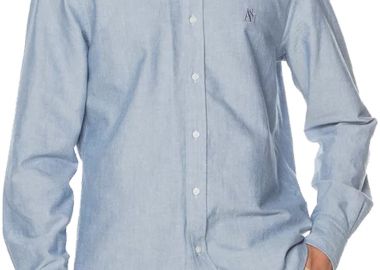 Πουκάμισο Μακρυμάνικο Aeropostale Essential Plain Oxford NF532-NAVY Ανδρικό - Aeropostale - 