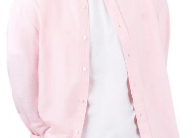 Πουκάμισο Μακρυμάνικο Aeropostale Essential Plain Oxford NF532-PINK Ανδρικό - Aeropostale - 