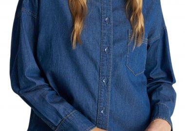 Πουκάμισο Μακρυμάνικο Ale Denim Με Τσέπη 8923176-BLUE Γυναικείο - Ale - 