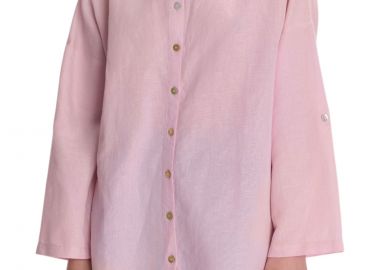 Πουκάμισο Μακρυμάνικο Ale Λινό Μακρύ 8921056-SOFT PINK Γυναικείο - Ale - 