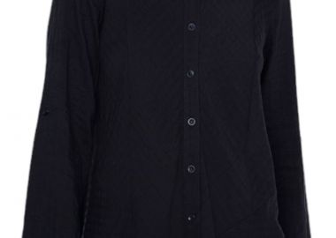 Πουκάμισο Μακρυμάνικο Ale Loose Με Σχέδιο Στο Ύφασμα 82252237-BLACK Γυναικείο - Ale - 