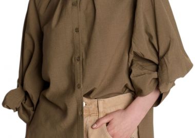 Πουκάμισο Μακρυμάνικο Ale Με Μάο Γιακά 8920617-KHAKI Γυναικείο - Ale - 