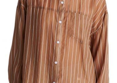 Πουκάμισο Μακρυμάνικο Ale Ριγέ 8922882-LIGHT BROWN Γυναικείο - Ale - 