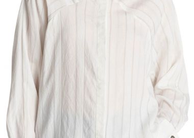 Πουκάμισο Μακρυμάνικο Ale Ριγέ Με Διακοσμητικά Κουμπιά 8922910-WHITE Γυναικείο - Ale - 