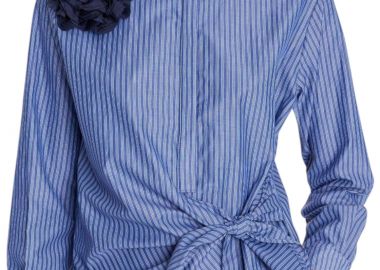 Πουκάμισο Μακρυμάνικο Ale Ριγέ Με Λουλούδι 8922319-BLUE Γυναικείο - Ale - 