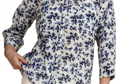 Πουκάμισο Μακρυμάνικο Attrattivo Φλοράλ Κιπούρ 9922962-WHITE Γυναικείο - Attrattivo - 